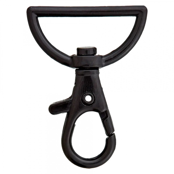 Karabinerhaken schwarz-kupfer 25 mm